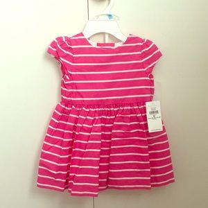 Ralph Lauren Pink Stripped Dress 6 M Baby Girl
